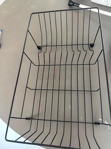Black metal wire rack/shelf organiser - good condition