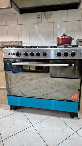 Stainless Steel 5-Burner Gas Range with Oven - Good Working Condition