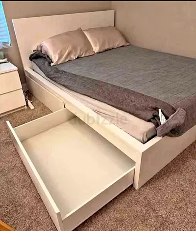 Ikea Queen Size Bed with Mattress Available in Perfect Condition