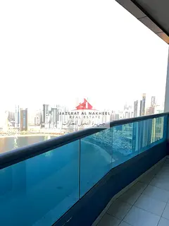 Two-bedroom apartment with a living room for sale in Al Khan, overlooking the sea. .