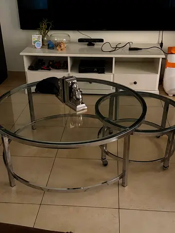 Silver nested Center table