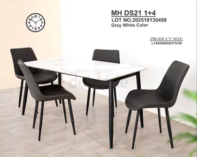 Stylish Design Marble Top Dining Set 4 Person