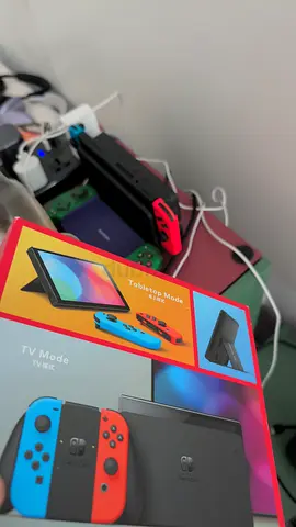 Nintendo Switch Oled console (modded) with box and Joy-Con controllers
