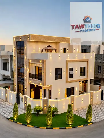 **Modern Corner Villa for Sale in Al Zahya, Ajman | 6 Master Bedrooms + Pool + Rooftop**