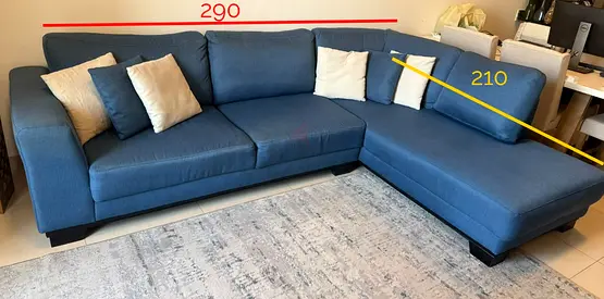 Mass corner sofa, L shape - solid wood, high quality