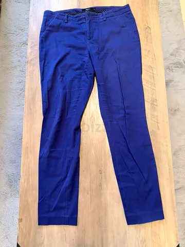 G2000 Navy Blue Women's Slim Trousers - Size M (38), Good Condition