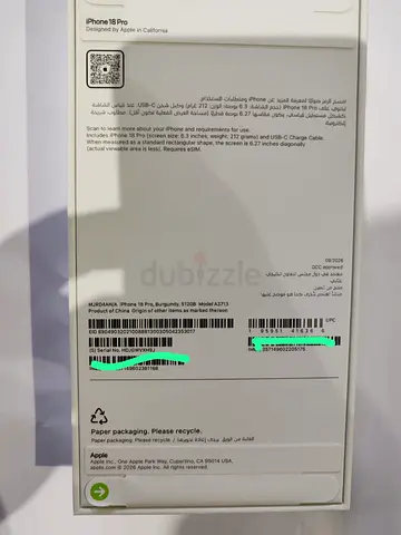 iPhone 18 Pro 512GB in Original Pack from Apple store