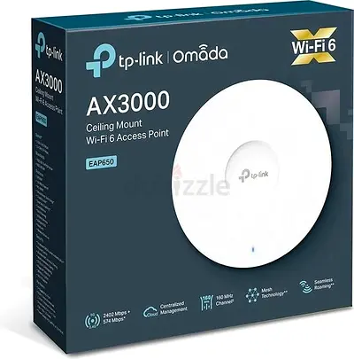 TP-Link Omada AX3000 EAP650 Wi‑Fi 6 Ceiling Mount Access Point (New in Box)