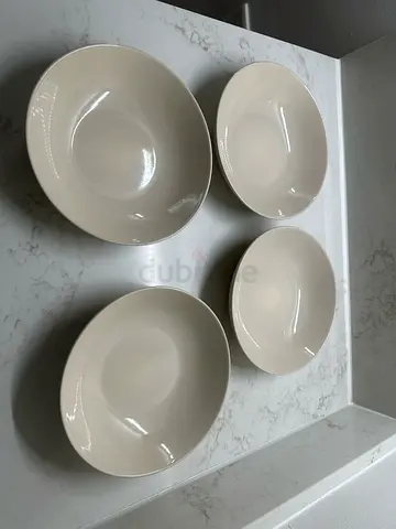 IKEA FÄRGKLAR Deep Plates 19 cm – Glossy Beige – Set of 4