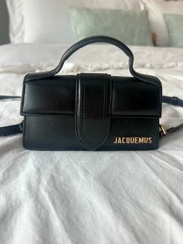 Black Jacquemus Bambino Leather Handbag - Small Top Handle