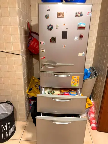 Silver 3-Drawer Refrigerator with Bottom Freezer -