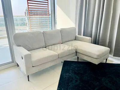Sofa L-shape light grey