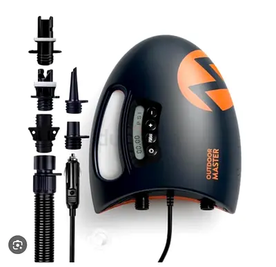 OUTDOOR MASTER Portable Electric Air Pump / Inflator with Nozzle Kit 20 psi