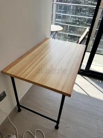 IKEA KULLABERG desk – pine / black, 110 × 70 cm