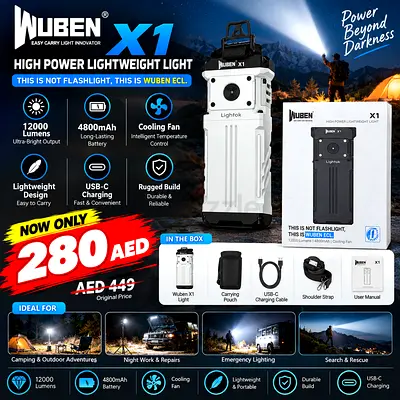 WUBEN X1 High-Power Rechargeable Flashlight