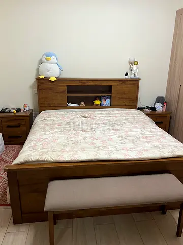 King size bed for sale with back storage