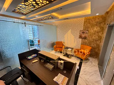 Furnished Office For Rent With Glass Partitions