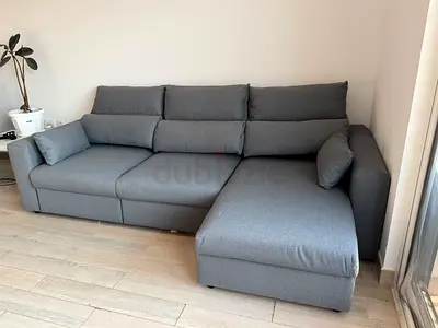 Perfect Condition ikea Eskilstuna L shape sofa bed with storage