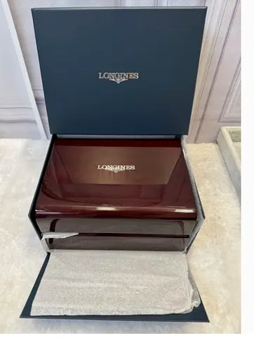 Longines Original Wooden Watch Box with Outer Case. Very clean.