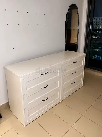 IKEA HEMNES 8-Drawer Chest / Dresser – White – AED 950