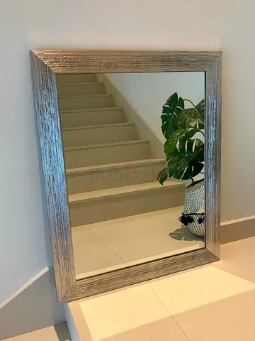 Wall Mirror with Wooden Frame, Champagne - 69 x 84 cm
