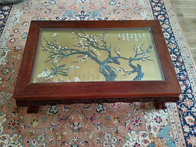 Chinese Hardstone and Shell Inlay Coffee Table