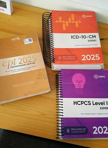 Set of 3 Medical Coding & CPC 2025 Reference Books (ICD-10-CM, HCPCS Level II, CPT)