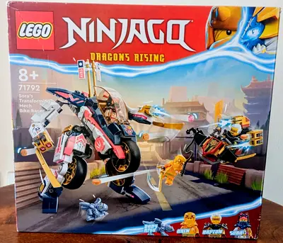 Retired 71792 - LEGO Ninjago Dragons Rising Sora's Transforming Mech Bike Racer(384pcs)