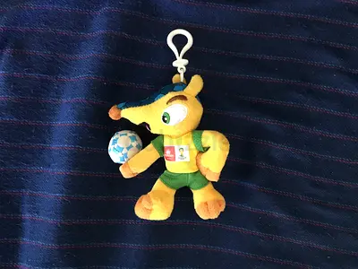 Emirates “Fuleco” Mascot World Cup Clip-On 7” Plush Keychain