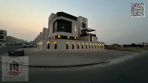 For sale corner villa in Ajman Al Helio 6 master rooms Majles room hall maid room elevator swimming freehold for all nationalities including All fees