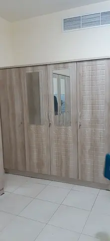 Large wooden wardrobe with mirror panels - brand new