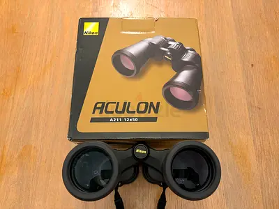 Nikon Aculon A211 12x50 Binoculars with Original Box - Near Mint Condition