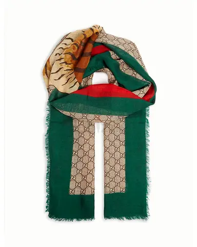 Gucci GG Tiger Scarf – Unisex