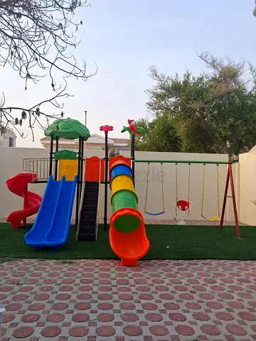 Outdoor Multi-Play Kids Slide, Tunnel & Swingset - Good Condition