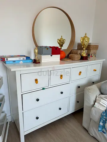 IKEA HEMNES Chest of 8 drawers, white stain, 160x96 cm