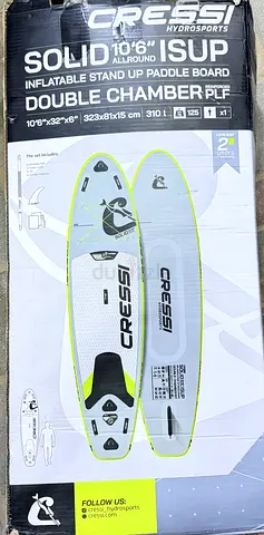 Cressi Solid 10'6" Inflatable Stand Up Paddle Board (ISUP) - Double Chamber