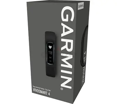 GARMIN vívosmart 4 Black Fitness Tracker Heart Rate Activity Monitor