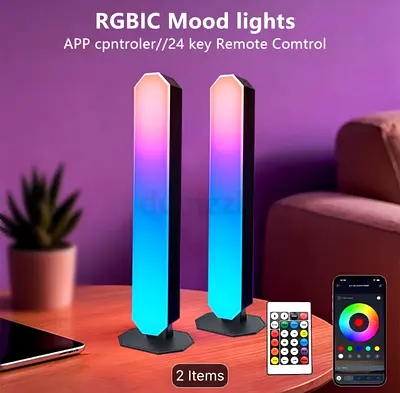 2 pcs of gaming rgb lights