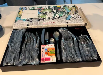 New Bugatti 24-piece Stainless Steel Cutlery Set - New in Box