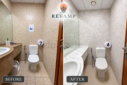 Bathroom Renovation & Vinyl Wrapping – Revamp