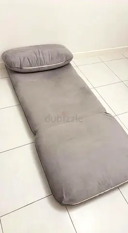 Floor Sofa Bed - Foldable Futon Chair - Grey