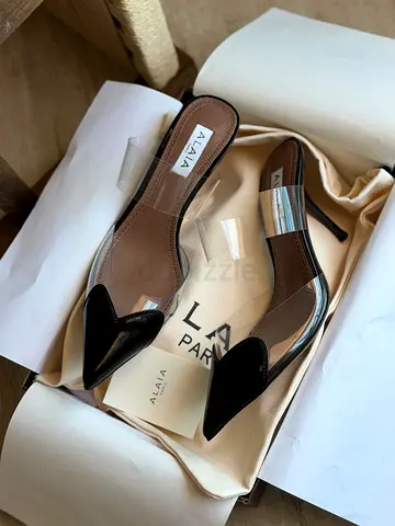 Alaïa transparent PVC pointed-toe slingback heels - size EU (see details)