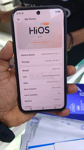 Tecno POVA 8 Pro 5G - 256GB, 16GB RAM, New Condition TDRA 15 Days Used.Bill available.