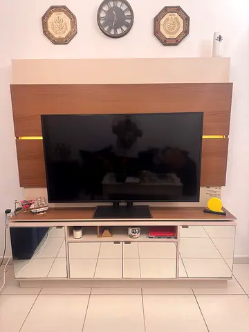Modern wooden stand - Good condition (without TV)