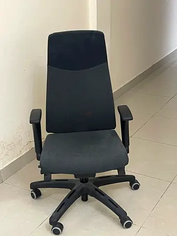 Used Ergonomic Office Chair with Adjustable Armrests - Grey/Black