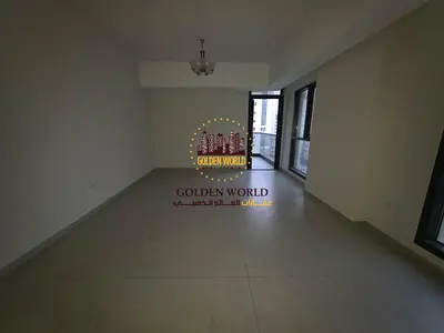 Spacious second occupancy one bedroom apartment in Abu Shagara with master bedroom two bathrooms balcony clean building parking 1575 AED and rent 4000