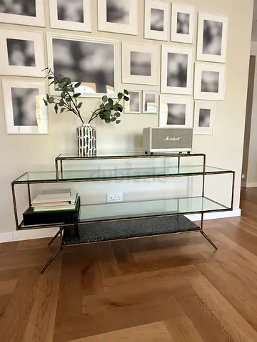 KARE glass and stone console table
