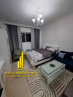 Luxury second-occupancy studio with separate kitchen and open view. Fully furnished. ✨ Ajman, Jasm