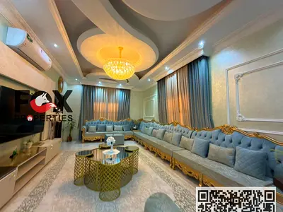 Luxury Independent Villa for Annual Rent in Al Mowaihat 1 (6 Master Bedrooms + Roof + Furnished Majlis) – Corner Plot Near Mosque! An exceptional res