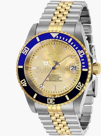 Original NEW INVECTA Two-tone Automatic Men's Dive Watch with Blue Bezel and Date
